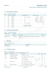 BUK9K45-100E Datasheet Page 2
