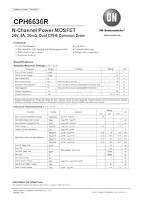 CPH6636R-TL-W數據表 封面