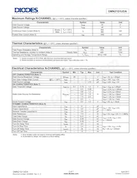 DMN21D1UDA-7B Datasheet Pagina 2