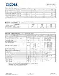 DMN2990UDJ-7 Datasheet Page 2
