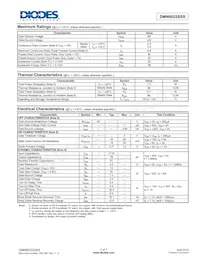 DMN6022SSS-13 Datasheet Page 2