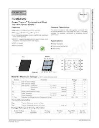 FDMS8090 Datasheet Pagina 2
