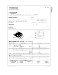 FDS9926A Datasheet Page 2