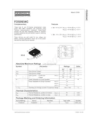 FDS9934C Datasheet Page 2