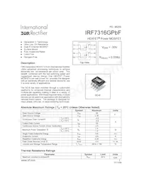 IRF7316GTRPBF Datasheet Cover