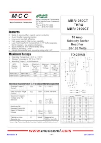 MBR10100CT-BP Datasheet Cover