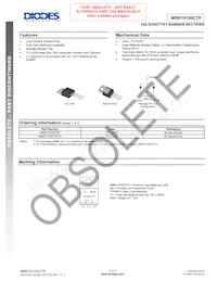 MBR10100CTP Datasheet Cover