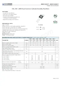 MBR10200CTC0 Datasheet Cover