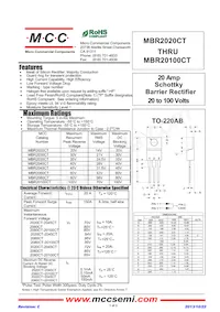 MBR20100CT-BP數據表 封面