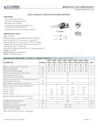 MBR20200CTC0 Datasheet Cover