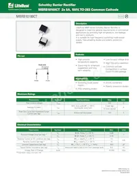 MBRB10100CT Datasheet Cover