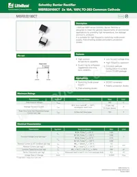 MBRB20100CT Datasheet Cover