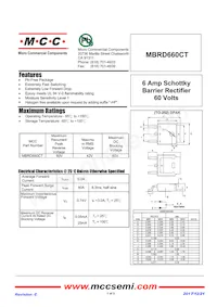 MBRD660CT-TP Datasheet Copertura