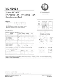 MCH6663-TL-H Datasheet Cover