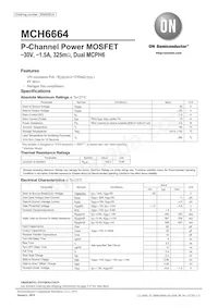 MCH6664-TL-W Datasheet Cover