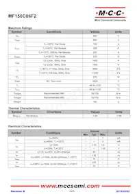 MF150C06F2-BP Datasheet Page 2