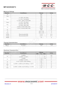 MF400K06F3-BP Datasheet Page 2