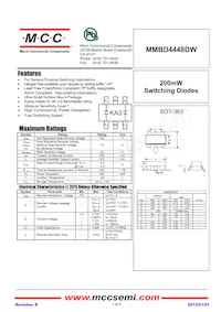 MMBD4448DW-TP Datasheet Cover