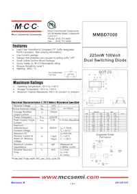 MMBD7000-TP Datasheet Copertura