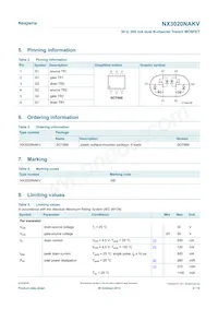 NX3020NAKVYL Datasheet Page 2