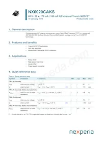 NX6020CAKSX Datasheet Cover