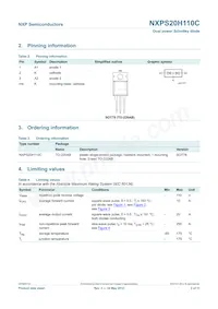 NXPS20H110C Datasheet Pagina 2