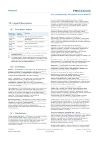 PMCXB900UEZ Datasheet Pagina 18