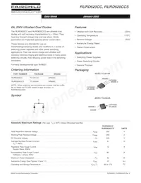 RURD620CC 데이터 시트 표지