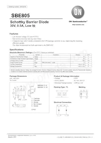 SBE805-TL-E數據表 封面