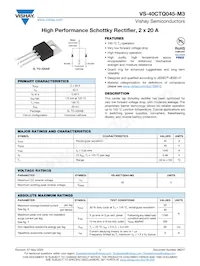 VS-40CTQ045-M3 Datasheet Cover