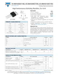 VS-MBR2090CT-M3 Datasheet Cover