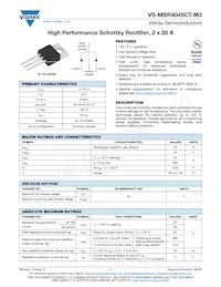 VS-MBR4045CT-M3 Datasheet Cover