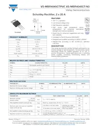 VS-MBR4045CT-N3 Datasheet Copertura