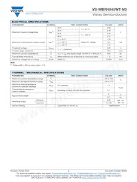 VS-MBR4045WT-N3 Datasheet Pagina 2