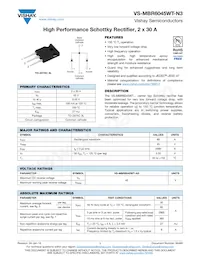 VS-MBR6045WT-N3 Datasheet Cover