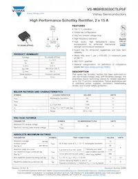 VS-MBRB3030CTLPBF Datasheet Cover