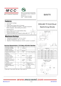 BAV70-TP Datenblatt Cover