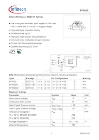 BF5020WH6327XTSA1 Datasheet Cover