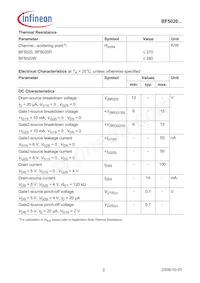 BF5020WH6327XTSA1 Datasheet Page 2