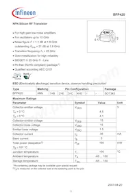 BFP 420F E6327 Datasheet Cover