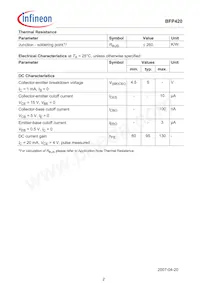 BFP 420F E6327 Datasheet Page 2
