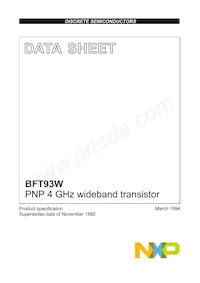 BFT93W Datasheet Cover