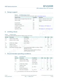 BFU520XRVL Datasheet Pagina 3
