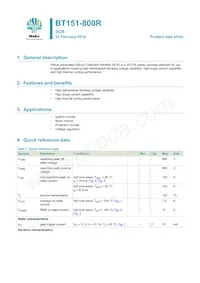 BT151-800R Datasheet Cover