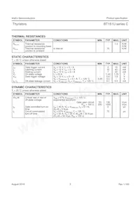 BT151U-800C Datasheet Page 3
