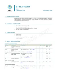 BT152-500RT Datasheet Cover