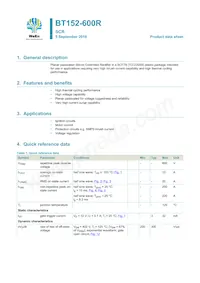 BT152-600R Datasheet Cover