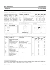 BT152B-600R Datasheet Pagina 2