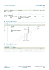 BT155W-1200TQ Datasheet Page 2