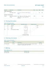 BT155Z-1200TQ Datasheet Page 2